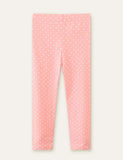 Toddler Solid Color Polka Dot Print Leggings - CCMOM