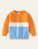 Toddler Striped Casual Pull Over Crew Neck Sweater - CCMOM