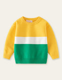 Toddler Striped Casual Pull Over Crew Neck Sweater - CCMOM