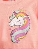 Toddler Unicorn Printed Mesh Long Sleeve Dress - CCMOM