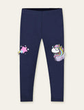 Toddler Unicorn Rainbow Appliqu¡§| Leggings - CCMOM
