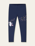 Toddler Unicorn Rainbow Appliqu¡§| Leggings - CCMOM