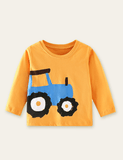 Toddler Unisex Car Printed Long-Sleeved Casual T-shirt - CCMOM