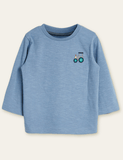 Tractor Embroidered Long Sleeve T-shirt - CCMOM