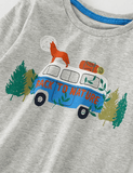 Travel Bus Printed Long-Sleeved T-shirt - CCMOM