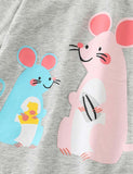 Two Mice Printed Long-Sleeved T-shirt - CCMOM
