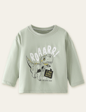 Tyrannosaurus Rex Printed Long-Sleeved T-shirt - CCMOM