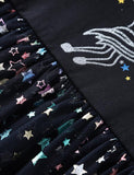 Unicorn and Star Mesh Long Sleeve Party Dress - CCMOM