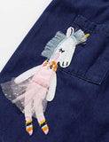 Unicorn Appliqu¡§| Denim Dress - CCMOM