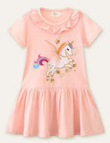 Unicorn Appliqu¡§| Dress - CCMOM