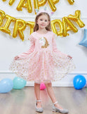 Unicorn Appliqu¡§| Embroidered Mesh Dress - CCMOM
