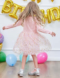 Unicorn Appliqu¡§| Embroidered Mesh Dress - CCMOM