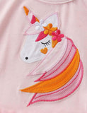 Unicorn Appliqu¡§| Embroidered Mesh Dress - CCMOM