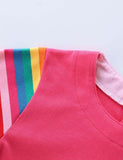 Unicorn Appliqu¡§| Rainbow Pocket Long Sleeve Dress - CCMOM