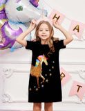 Unicorn Appliqu¡§| Star Embroidered Dress - CCMOM