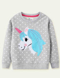 Unicorn Appliqu¡§| Sweater - CCMOM