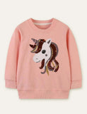 Unicorn Appliqu¡§| Sweatshirt - CCMOM