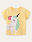 Unicorn Appliqu¡§| T-shirt - CCMOM