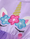 Unicorn Embroidered Long Sleeve Dress - CCMOM