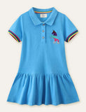 Unicorn Embroidered Polo Dress - CCMOM