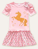 Unicorn Polka Dot Dress - CCMOM