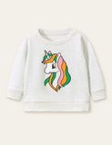 Unicorn Print Sweatshirt - CCMOM