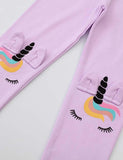 Unicorn Printed Appliqu¡§| Leggings - CCMOM