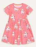 Unicorn Printed Dress - CCMOM