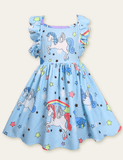 Unicorn Printed Dress - CCMOM