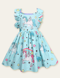 Unicorn Printed Dress - CCMOM