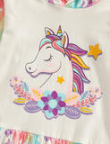 Unicorn Printed Hooded Dress - CCMOM