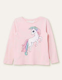 Unicorn Printed Long Sleeve T-shirt - CCMOM