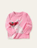 Unicorn Printed Long-Sleeved Bottoming Shirt - CCMOM