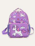 Unicorn Rainbow Full Printed Schoolbag Backpack - CCMOM