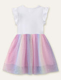 Unicorn Rainbow Mesh Dress - CCMOM