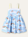 Unicorn Rainbow Printed Dress - CCMOM