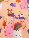 Unicorn Rainbow Printed Dress - CCMOM