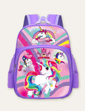 Unicorn Rocket Printed Schoolbag Backpack - CCMOM
