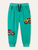 Unisex Car Appliqu¡§| Embroidery Sweatpants - CCMOM