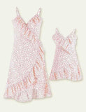 V-neck Floral Family Matching Dress - CCMOM