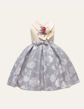 V-neck Flower Party Dress - CCMOM