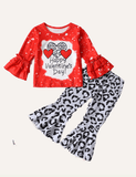 Valentine's Day girls sweatshirt flared pants suit - CCMOM