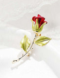 Vintage Red Rose Brooch - CCMOM