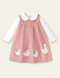 Walking Duck Appliqu¡§| Dress Set - CCMOM